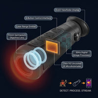 Thermal Monocular Hunting 256X192 50Hz Infrared Thermal Imaging Night Monocular IP66 Photo Video Recording App Connectivity — How It Works