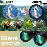 High Power 15X50 Binoculars for Adults BAK4 Prism FMC Lens - Black | BAK4 Prism FMC Lens,15X,50Mm Big Eyepiece,Fogproof & Waterproof,Viewing Field of 1200 Meters,Adjustable Focus