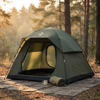 Tent 4 Person Tents for Camping with 2 Doors & Rainfly | Portable Waterproof & Windproof Tents, Large Mesh Ventilation, Easy Setup Family Tent for Camping, Hiking and Backpacking — Studio Shot