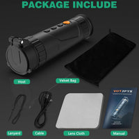 Night Vision Monocular 384X288 (50 Hz) Thermal Imaging Monoculars, 4X Digital Zoom, Detection 3620Yd, 5 Mode, 7H+, No-Shutter Tech Wifi Heat Vision Infrared Imager for Hunting Camping