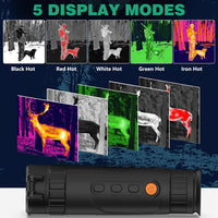 Night Vision Monocular 384X288 (50 Hz) Thermal Imaging Monoculars, 4X Digital Zoom, Detection 3620Yd, 5 Mode, 7H+, No-Shutter Tech Wifi Heat Vision Infrared Imager for Hunting Camping