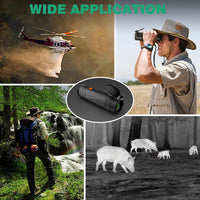 Night Vision Monocular 384X288 (50 Hz) Thermal Imaging Monoculars, 4X Digital Zoom, Detection 3620Yd, 5 Mode, 7H+, No-Shutter Tech Wifi Heat Vision Infrared Imager for Hunting Camping