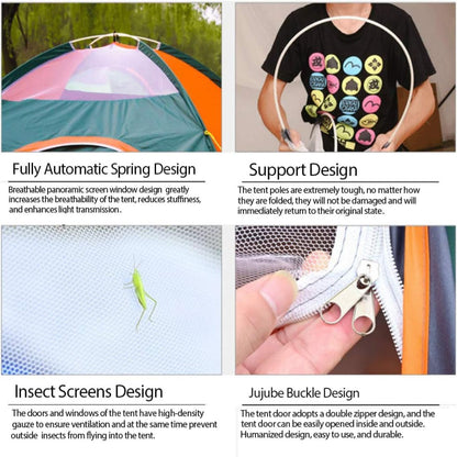 2 Person Instant Pop up Lightweight Camping Tent, Outdoor Easy Set up Automatic Family Travel Tent,Portable Backpacking Ultralight Waterproof Windproof Anti-Uv Sun Shelter Tent…