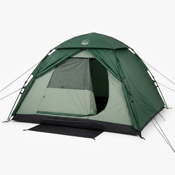 Tent 4 Person Tents for Camping with 2 Doors & Rainfly | Portable Waterproof & Windproof Tents, Large Mesh Ventilation, Easy Setup Family Tent for Camping, Hiking and Backpacking — Studio Shot