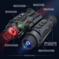 Digital Night Vision Binocular 4K 3D Visual Tactical Night Vision Goggles with Head Mounted Outdoor Infrared Hunting Telescope — How It Works