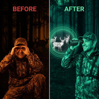 Thermal Monocular Hunting 256X192 50Hz Infrared Thermal Imaging Night Monocular IP66 Photo Video Recording App Connectivity — Before & After