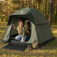 Tent 4 Person Tents for Camping with 2 Doors & Rainfly | Portable Waterproof & Windproof Tents, Large Mesh Ventilation, Easy Setup Family Tent for Camping, Hiking and Backpacking — Lifestyle