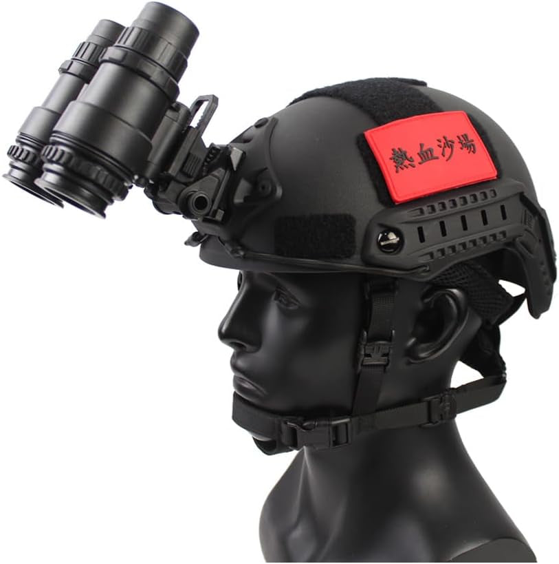Tactical Binocular Night Vision Dummy Model PVS15 with NVG Stand Mount, Helmet No Function Night Vision Goggles Model Kit for Cosplay Prop Display