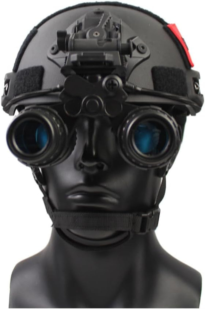 Tactical Binocular Night Vision Dummy Model PVS15 with NVG Stand Mount, Helmet No Function Night Vision Goggles Model Kit for Cosplay Prop Display