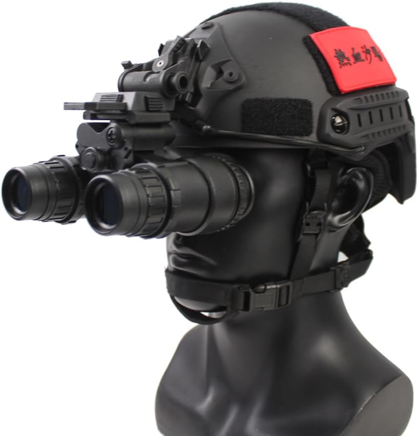 Tactical Binocular Night Vision Dummy Model PVS15 with NVG Stand Mount, Helmet No Function Night Vision Goggles Model Kit for Cosplay Prop Display