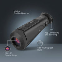 Thermal Monocular Hunting 256X192 50Hz Infrared Thermal Imaging Night Monocular IP66 Photo Video Recording App Connectivity — infographic